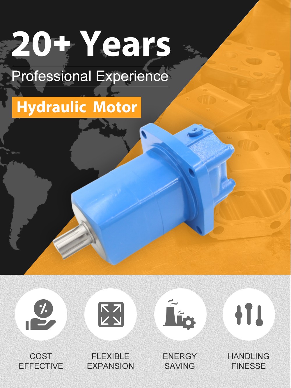 BM5_Cycloid Hydraulic Motor 80 cc/r 75 Lpm Hydraulic Motor detailed image